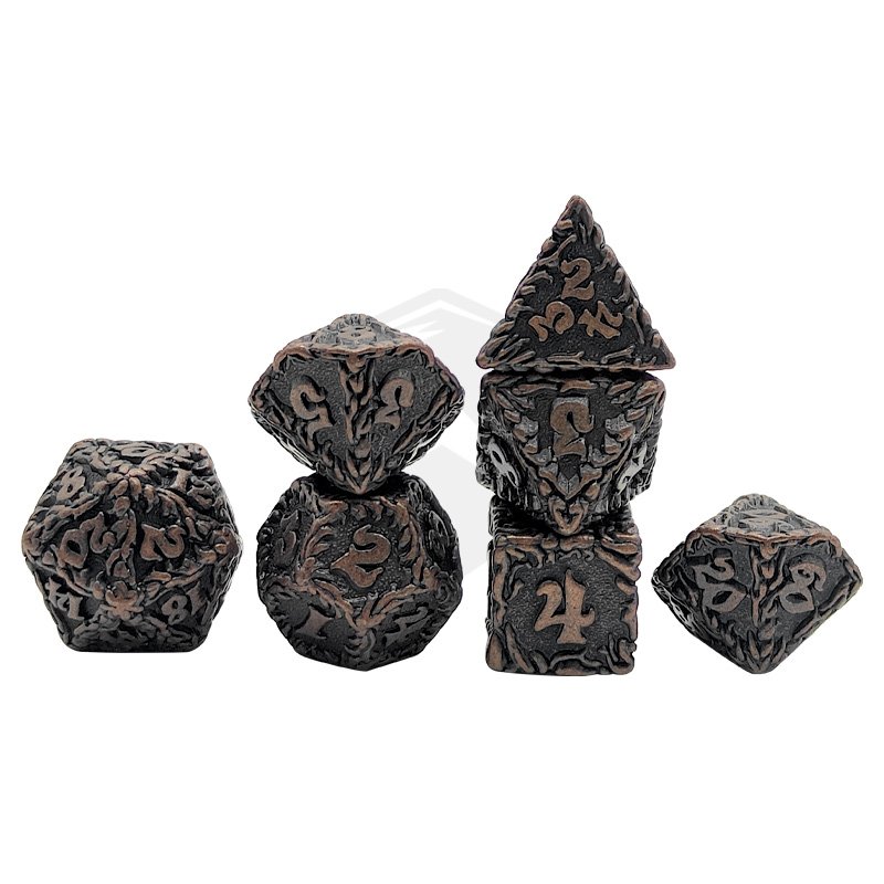 Custom D&D Old Dragon Metal 7PCS Polyhedral Dice Sets Dungeons and Dragons dice Metal Dragon