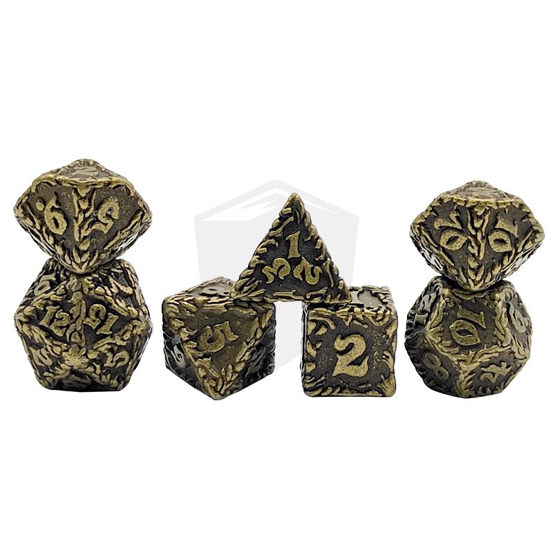 Custom D&D Old Dragon Metal 7PCS Polyhedral Dice Sets Dungeons and Dragons dice Metal Dragon