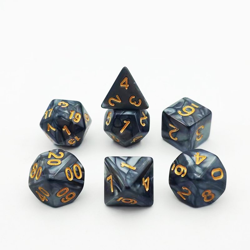 Custom Logo Polyhedral Precision Acrylic DND Dice Board or Card Games Dungeons and Dragons Plastic Dice Set