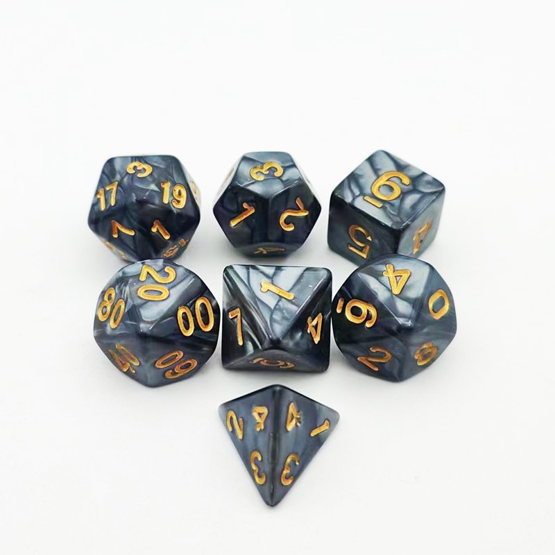 Custom Logo Polyhedral Precision Acrylic DND Dice Board or Card Games Dungeons and Dragons Plastic Dice Set
