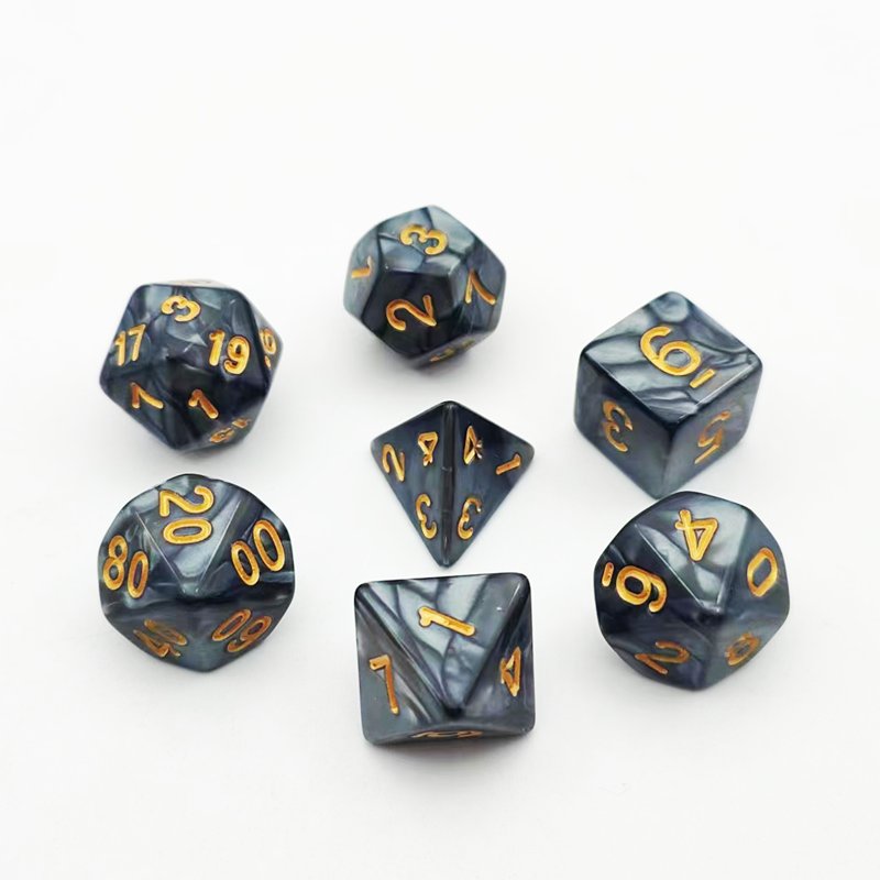 Custom Logo Polyhedral Precision Acrylic DND Dice Board or Card Games Dungeons and Dragons Plastic Dice Set