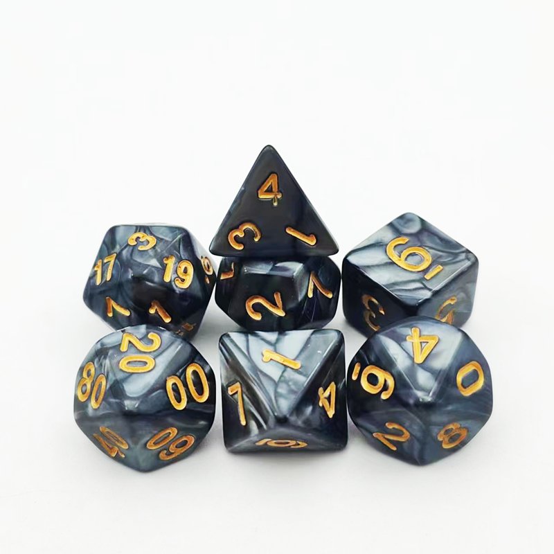 Custom Logo Polyhedral Precision Acrylic DND Dice Board or Card Games Dungeons and Dragons Plastic Dice Set