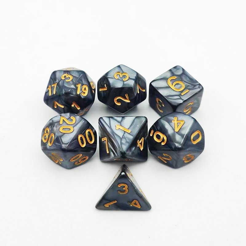 Custom Logo Polyhedral Precision Acrylic DND Dice Board or Card Games Dungeons and Dragons Plastic Dice Set