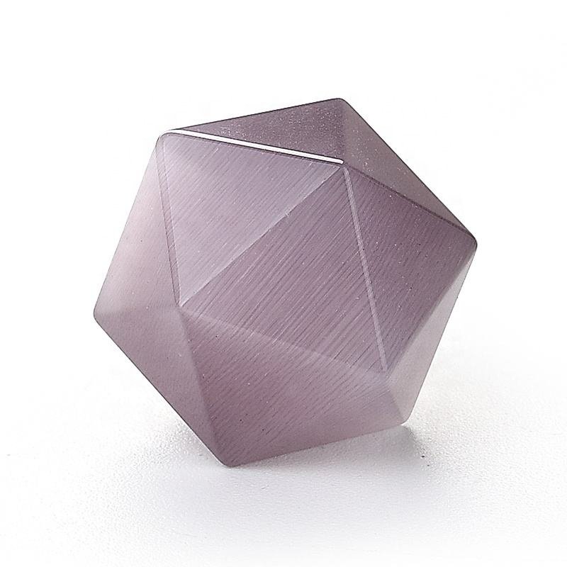 Custom Engraved Dice 16mm 20mm Cats Eye Dice D4 D6 D8 D10 D12 D20 Light Grey-purple Blank Dice For Dungeons And Dragons DND RPG