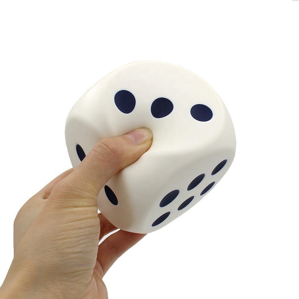 Factory customized foam dot dice classroom blank PU polyhedron dice mute multi-color children puzzle polyhedron yoga dice