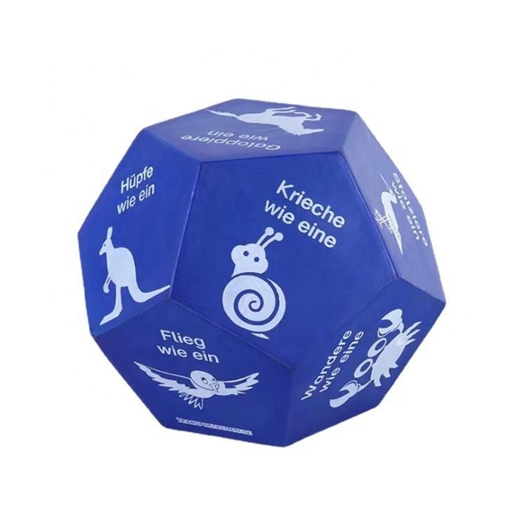 Factory customized foam dot dice classroom blank PU polyhedron dice mute multi-color children puzzle polyhedron yoga dice