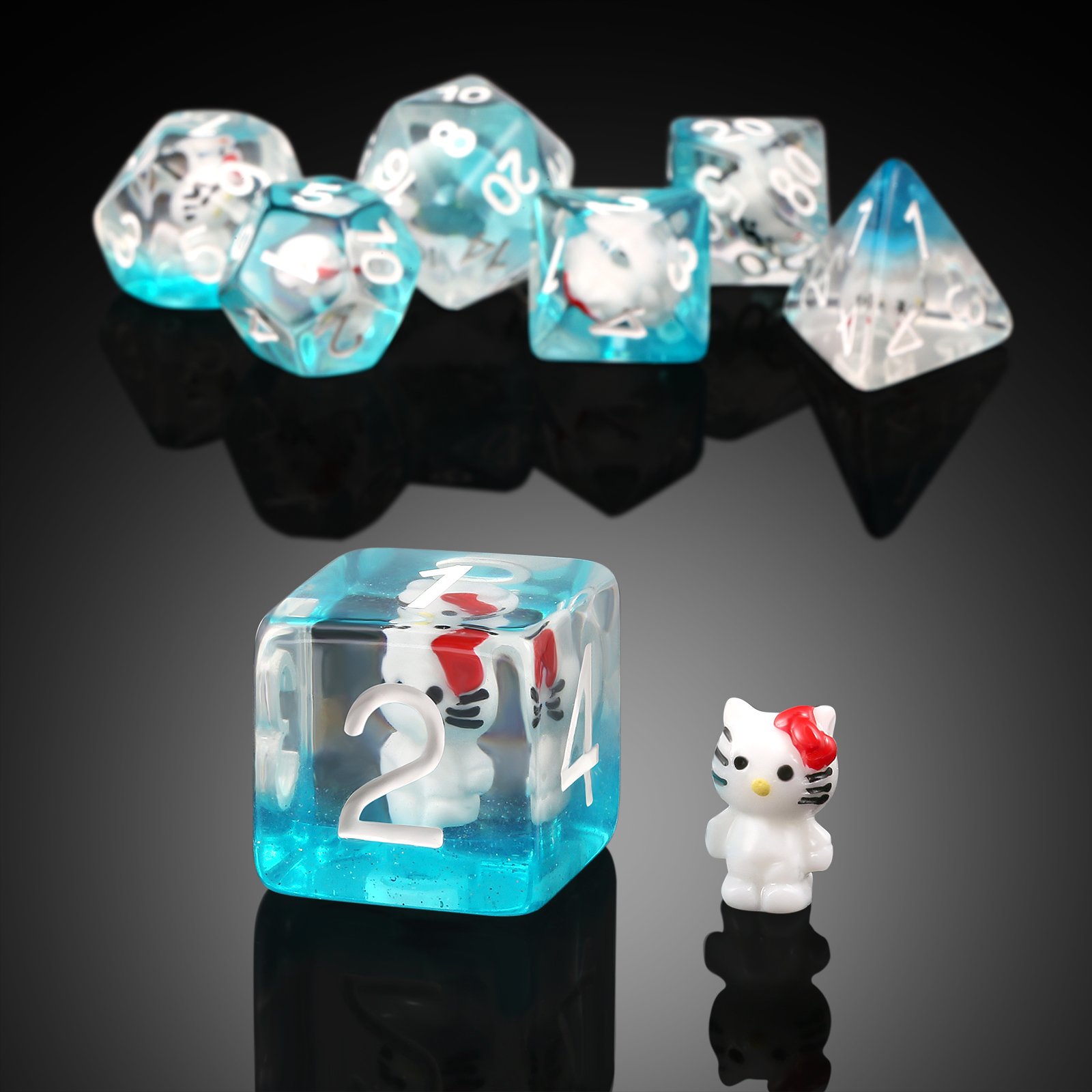In Stock Custom Dice Set D&D Manufacturers RPG Resin Dice Dnd Playing Dice Game for Dungen and Dragon