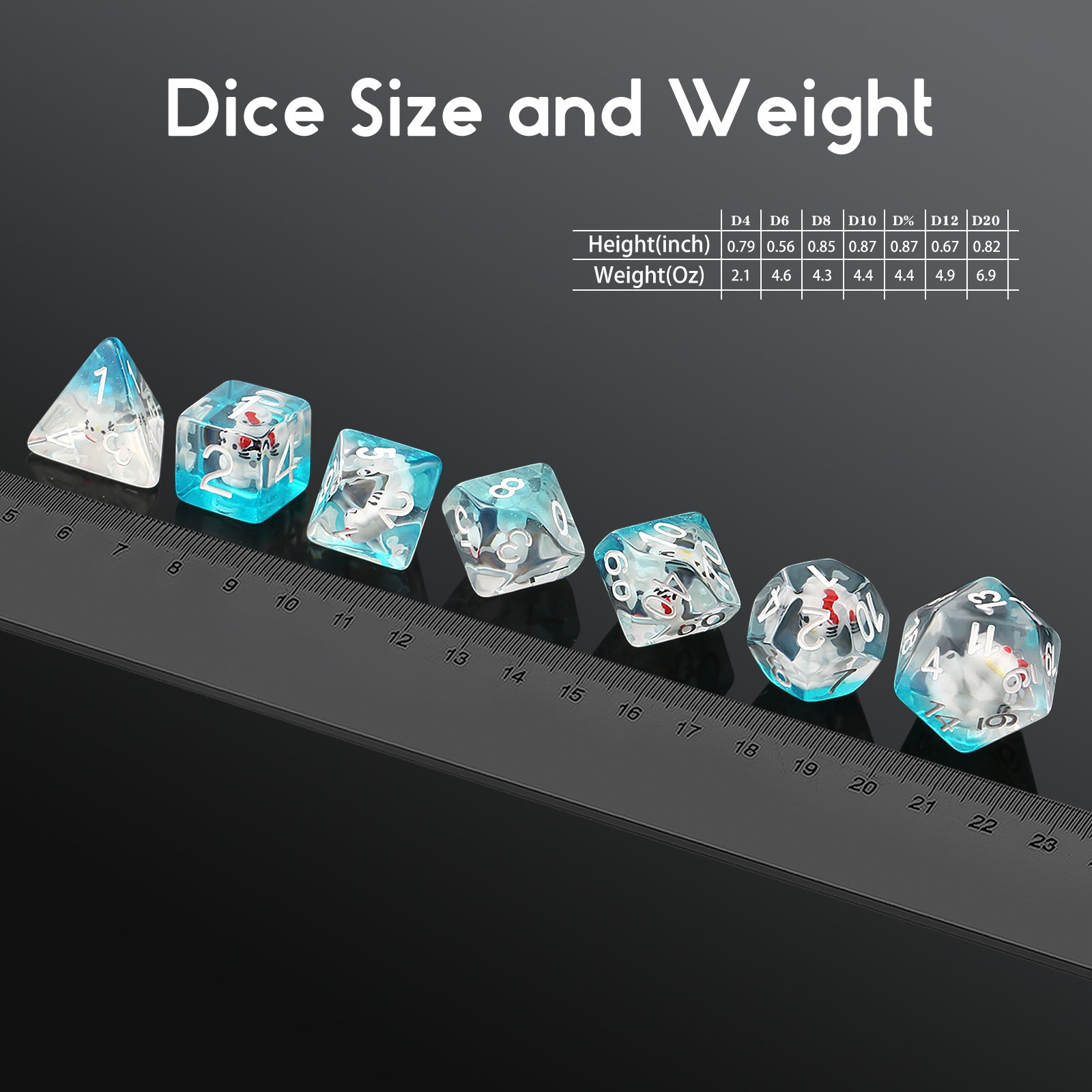 In Stock Custom Dice Set D&D Manufacturers RPG Resin Dice Dnd Playing Dice Game for Dungen and Dragon