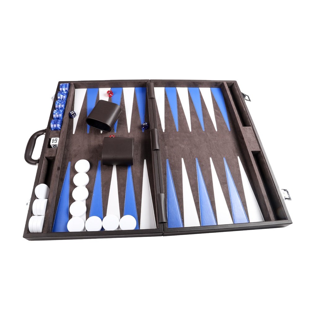 Personalized Custom Faux Leather Backgammon Set 3 in 1 chess checkers luxury Leather Backgammon