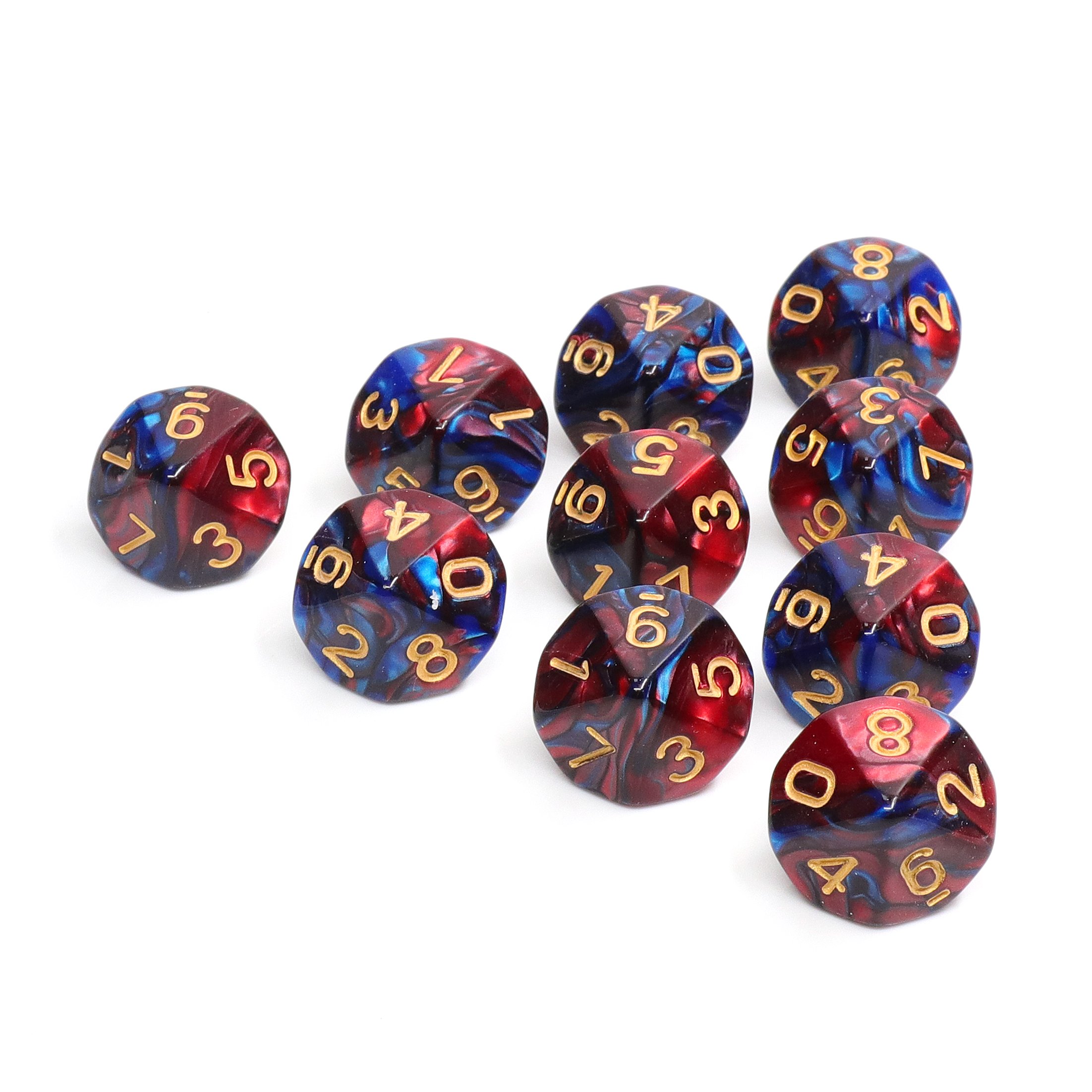 Manufacturers 16mm entertainment bicolor dice Custom Polyhedral d10 dnd dice for board games