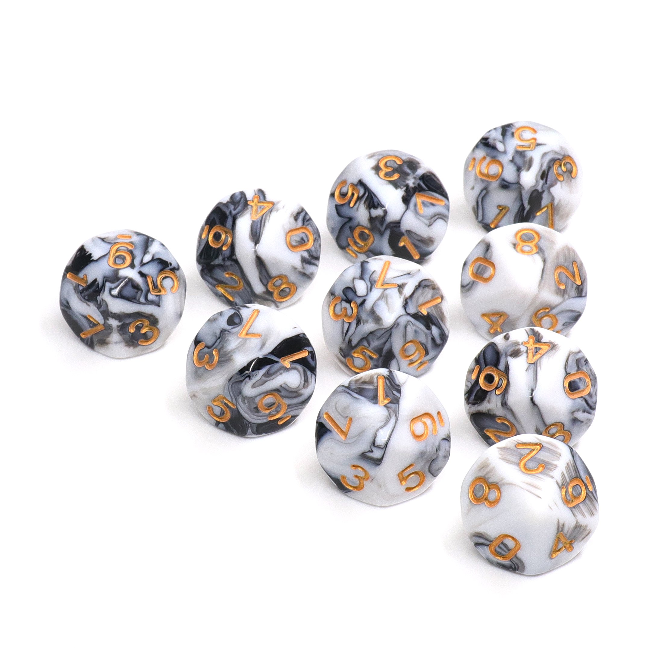 Manufacturers 16mm entertainment bicolor dice Custom Polyhedral d10 dnd dice for board games