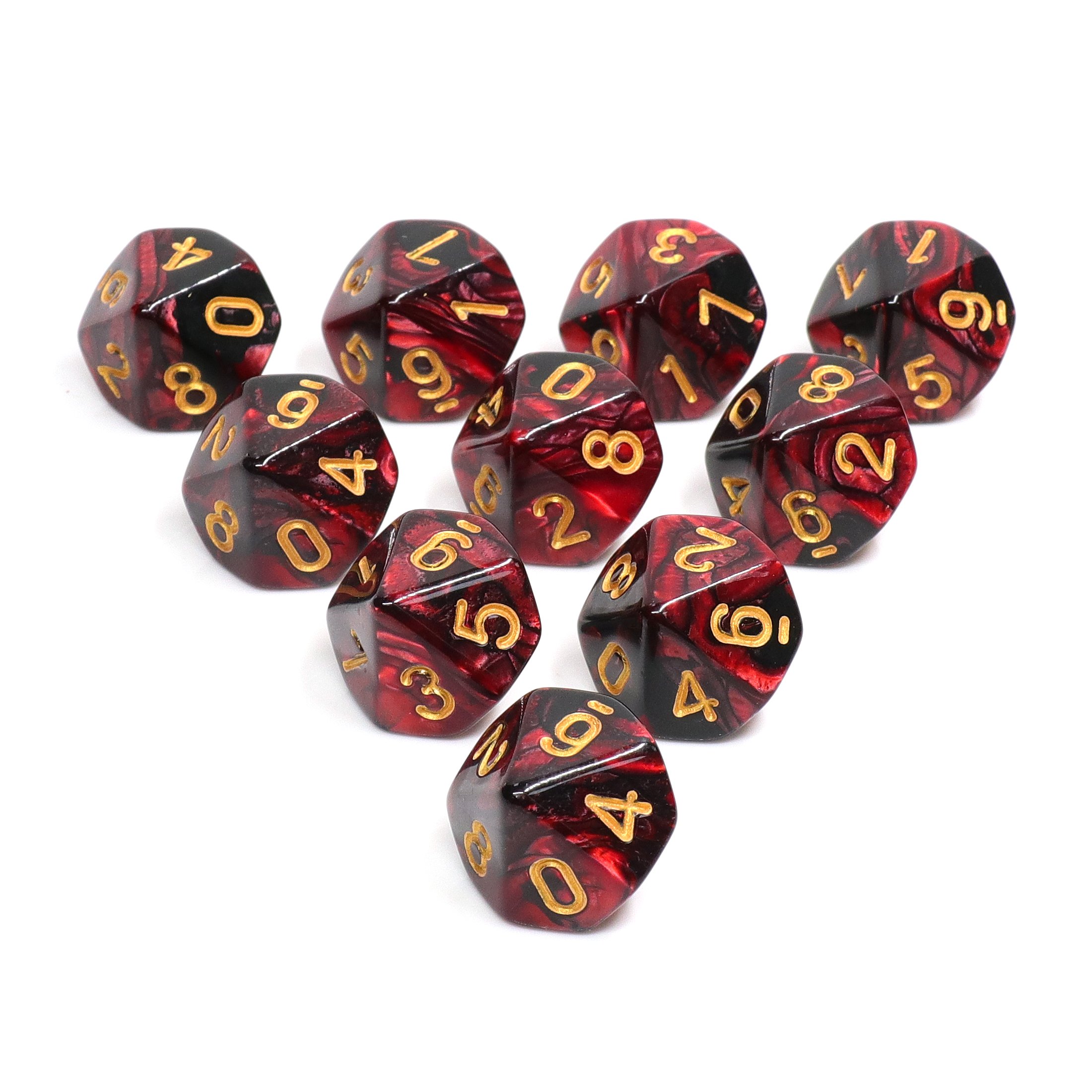 Manufacturers 16mm entertainment bicolor dice Custom Polyhedral d10 dnd dice for board games