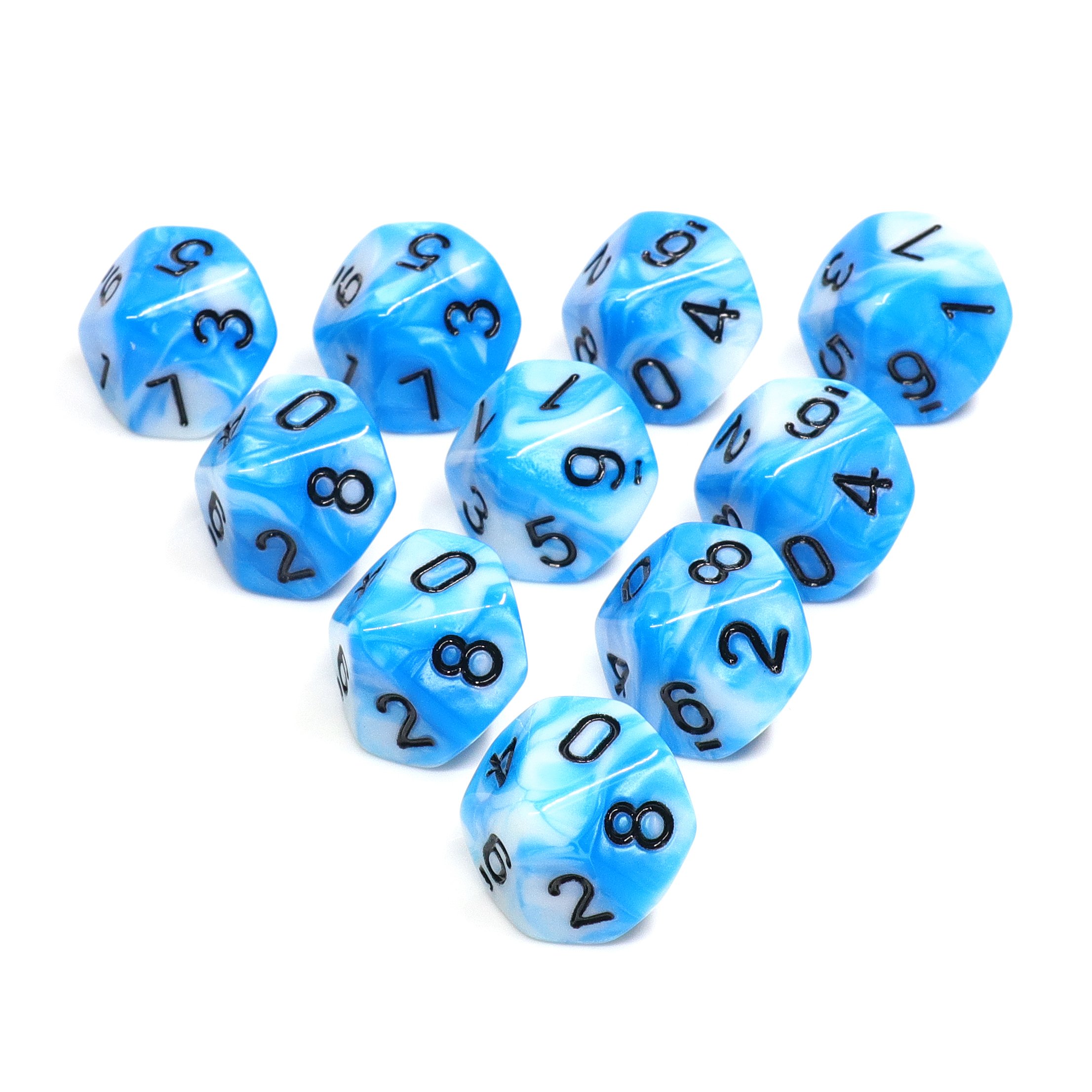 Manufacturers 16mm entertainment bicolor dice Custom Polyhedral d10 dnd dice for board games