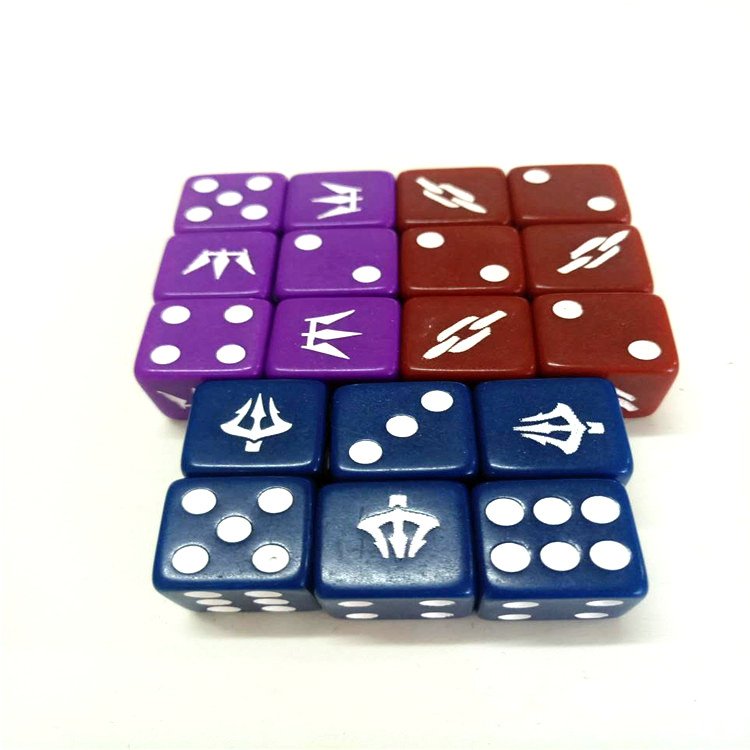 Custom Logo Dice 16mm Dice D6 1 Side Engraved Dice
