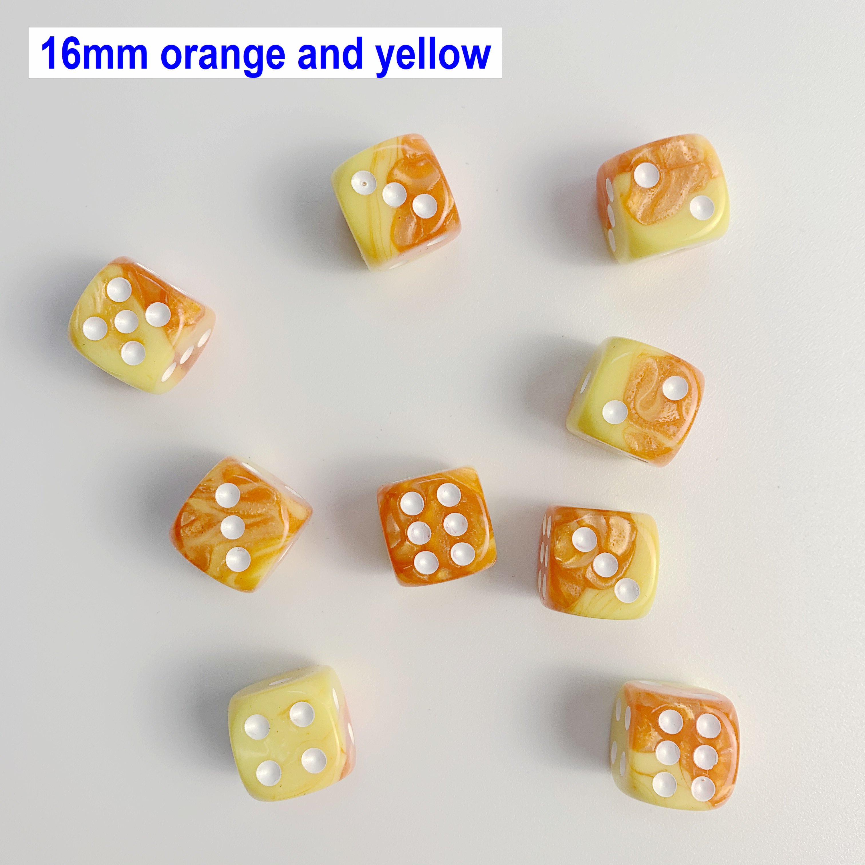 16mm round corner double colors multi colors corner Regular pixel points plastic dice plastic cubes
