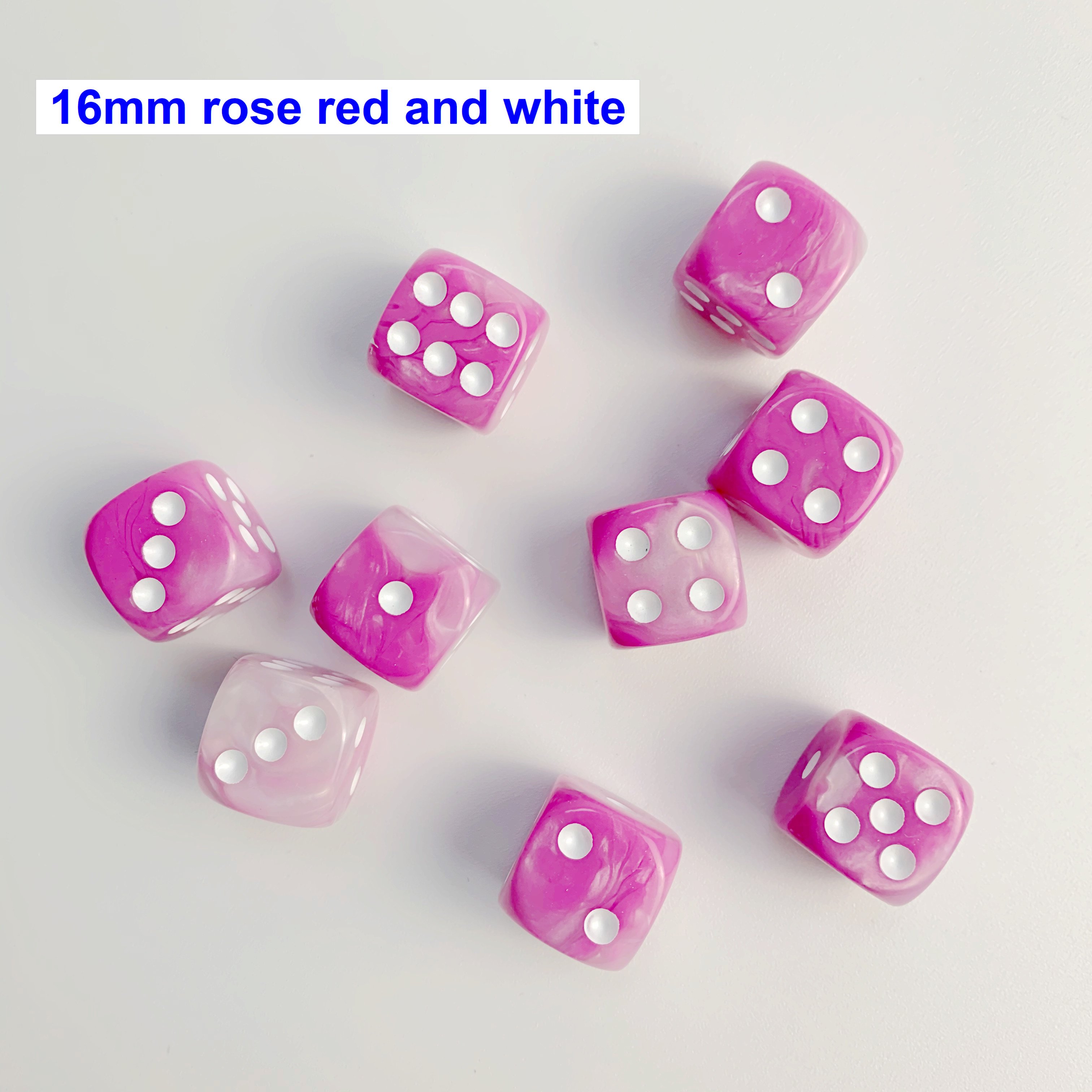 16mm round corner double colors multi colors corner Regular pixel points plastic dice plastic cubes