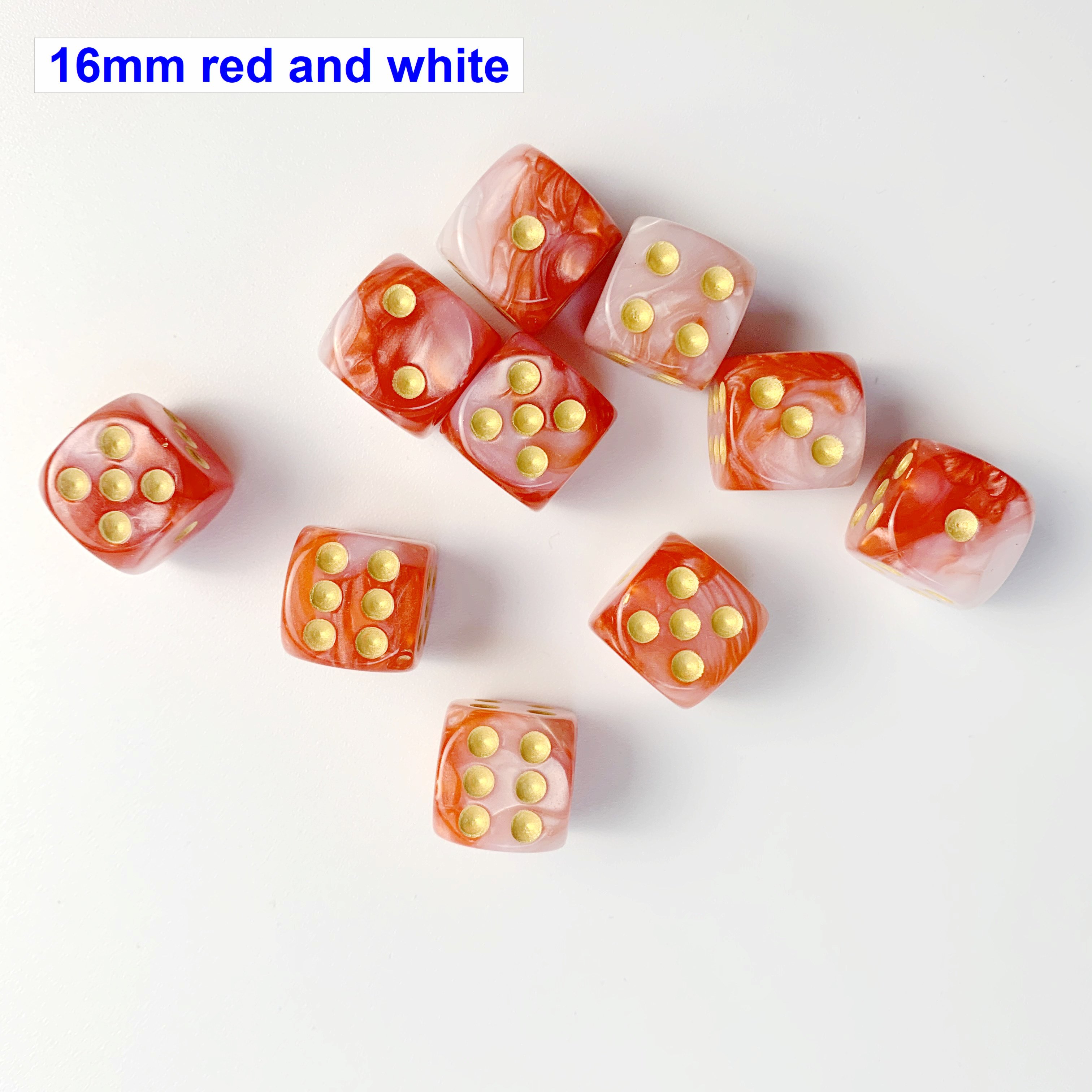 16mm round corner double colors multi colors corner Regular pixel points plastic dice plastic cubes