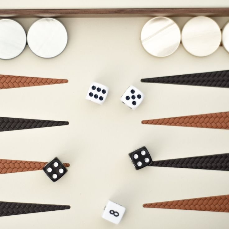 2024 Sunrise Leather 21in Luxury Backgammon Set Game For Wedding and Adult Games Set Customized Board Game Backgammon Set