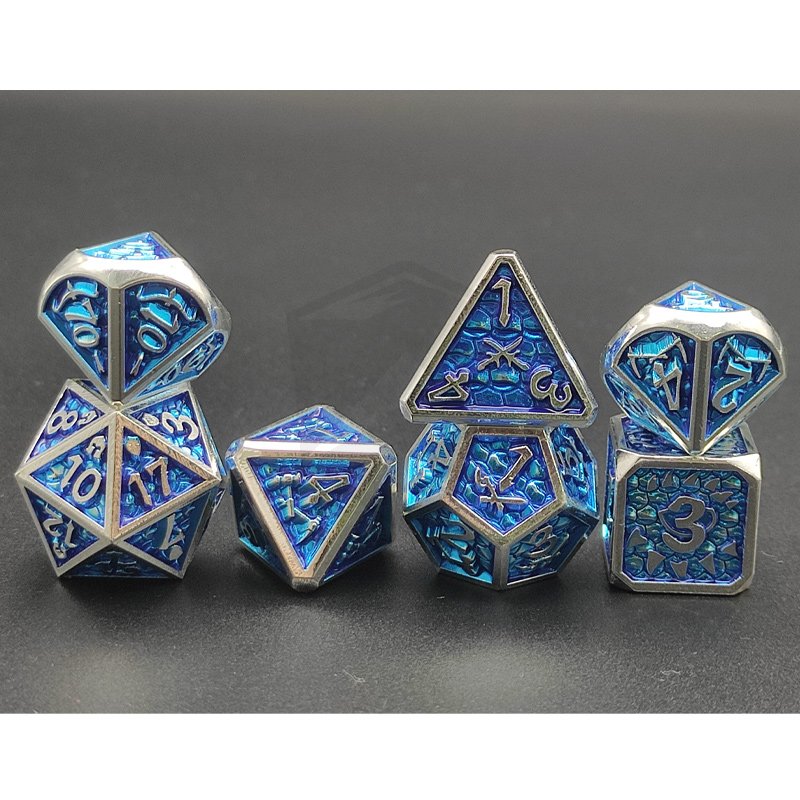 Dnd & Rpg & Mtg Bulk Dice Wholesale Dice Table Game Accessories Custom Polyhedral Metal Dice Set With Numbers