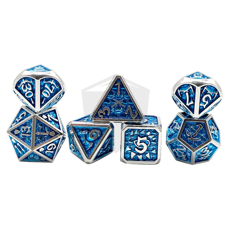 Dnd & Rpg & Mtg Bulk Dice Wholesale Dice Table Game Accessories Custom Polyhedral Metal Dice Set With Numbers