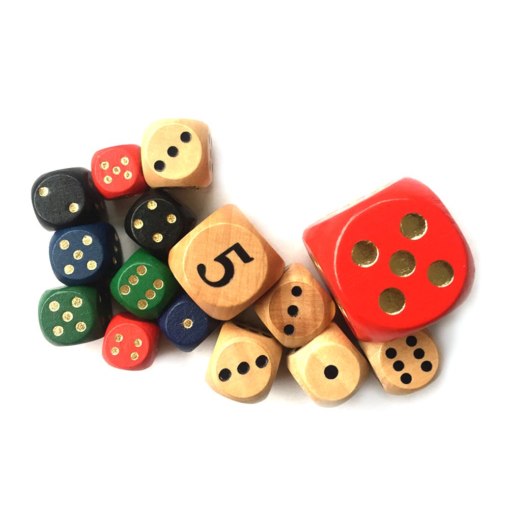 Factory Custom high quality rainbow d6 d8 d10 dice dnd dice set 8cm 10cm 12cm Wood Dice