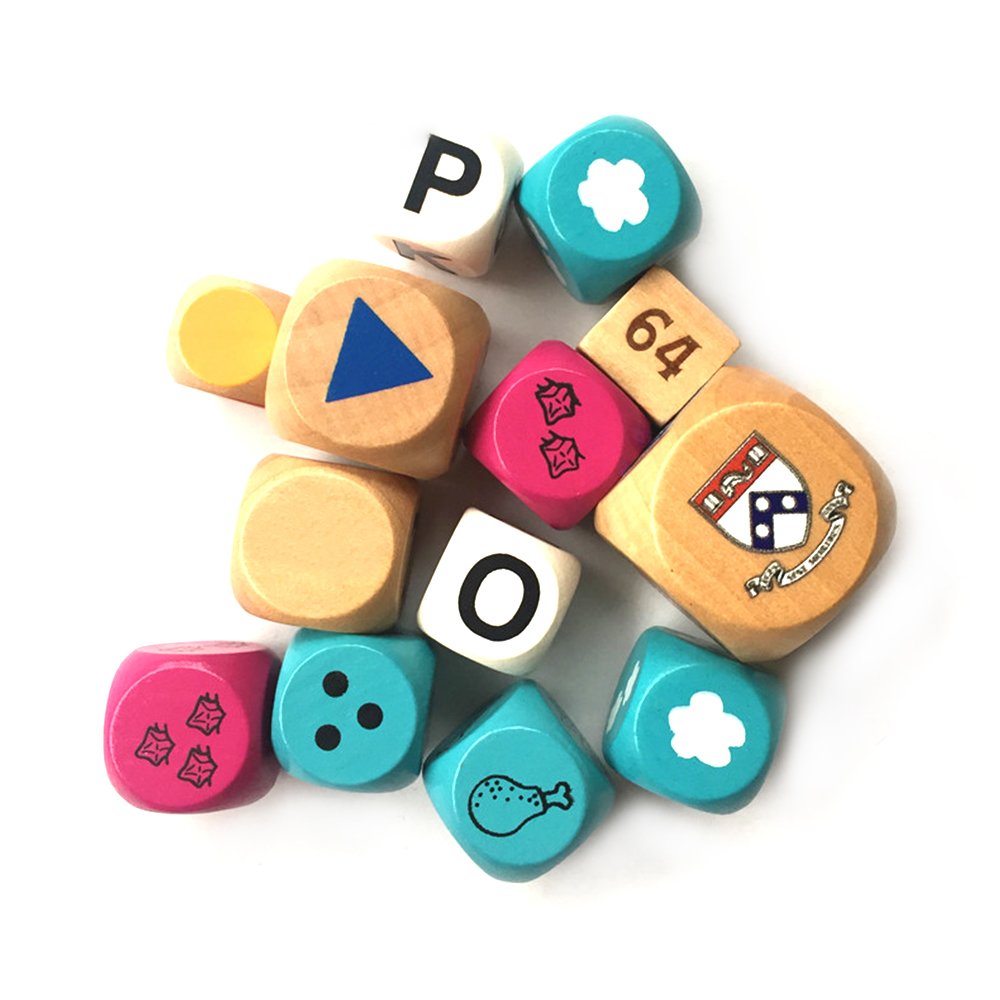 Factory Custom high quality rainbow d6 d8 d10 dice dnd dice set 8cm 10cm 12cm Wood Dice