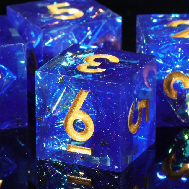Mini Planet Factory Dragon and Dungeon Dice Resin Polyhedral DND 7pcs Set Sharp Edges Dice RPG board role-playing games Dice