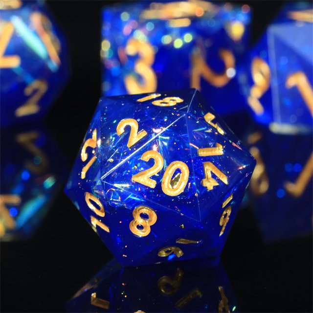 Mini Planet Factory Dragon and Dungeon Dice Resin Polyhedral DND 7pcs Set Sharp Edges Dice RPG board role-playing games Dice