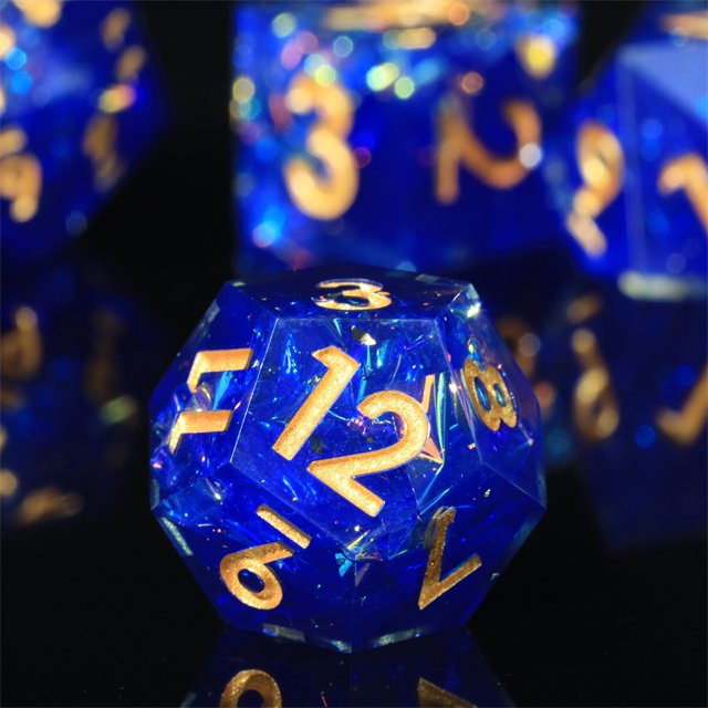 Mini Planet Factory Dragon and Dungeon Dice Resin Polyhedral DND 7pcs Set Sharp Edges Dice RPG board role-playing games Dice