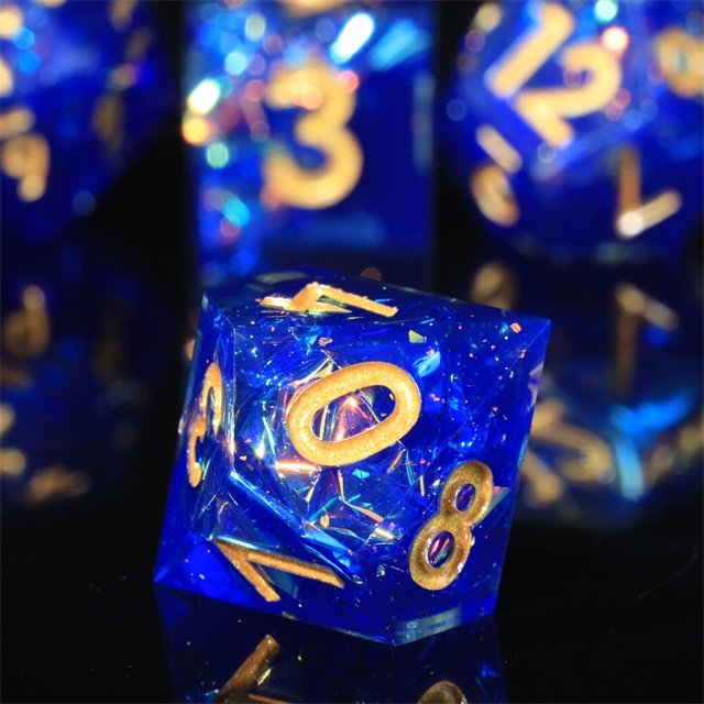Mini Planet Factory Dragon and Dungeon Dice Resin Polyhedral DND 7pcs Set Sharp Edges Dice RPG board role-playing games Dice