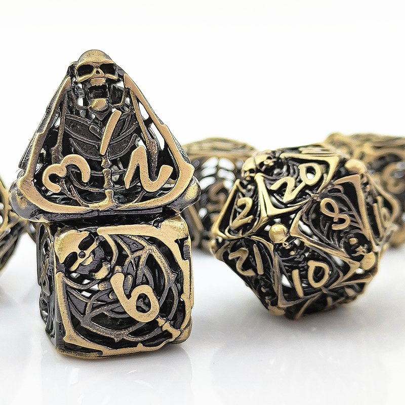Mini Planet Metal DND Dice Set for Dungeons and Dragons Tavern Play d&d Metal Custom polyhedral RPG Christmas&Halloween Gift set
