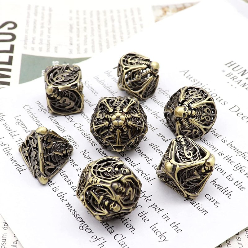 Mini Planet Metal DND Dice Set for Dungeons and Dragons Tavern Play d&d Metal Custom polyhedral RPG Christmas&Halloween Gift set