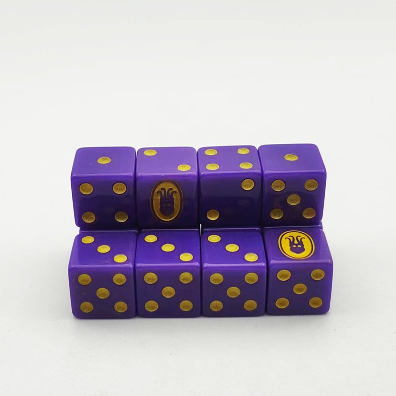 round edge plastic engrave acrylic gold plating retail dice 16mm casino adult games essential accessory dice