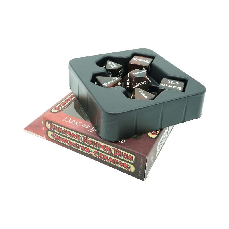UnitedBox Hook Selling Packing Box Folded Box with black plastic Window dice Packaging Paper Box