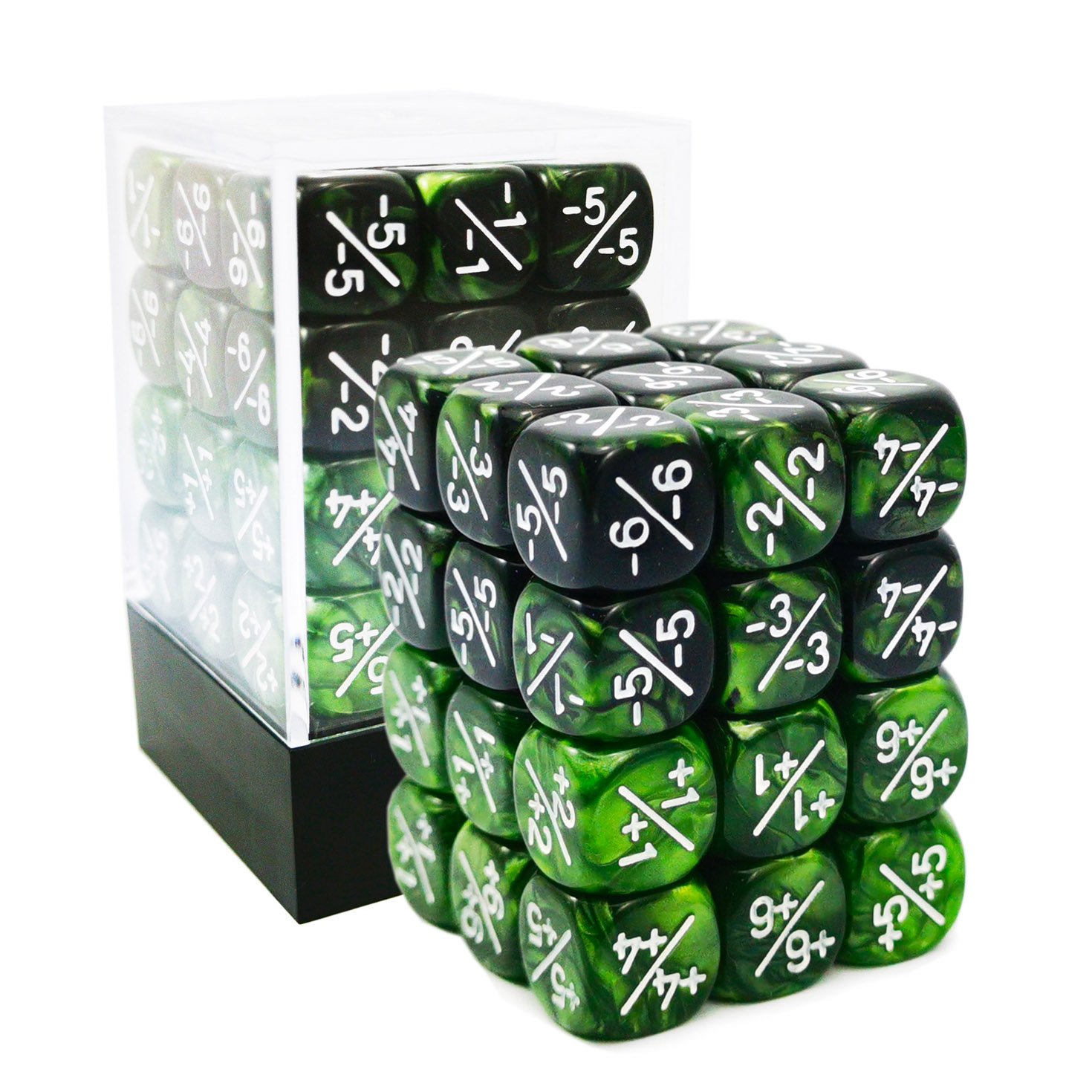 Colorful 36pcs 12mm Positive and Negative Dice Counters Set, Small Token Dice Loyalty Dice in Red, Green and Blue
