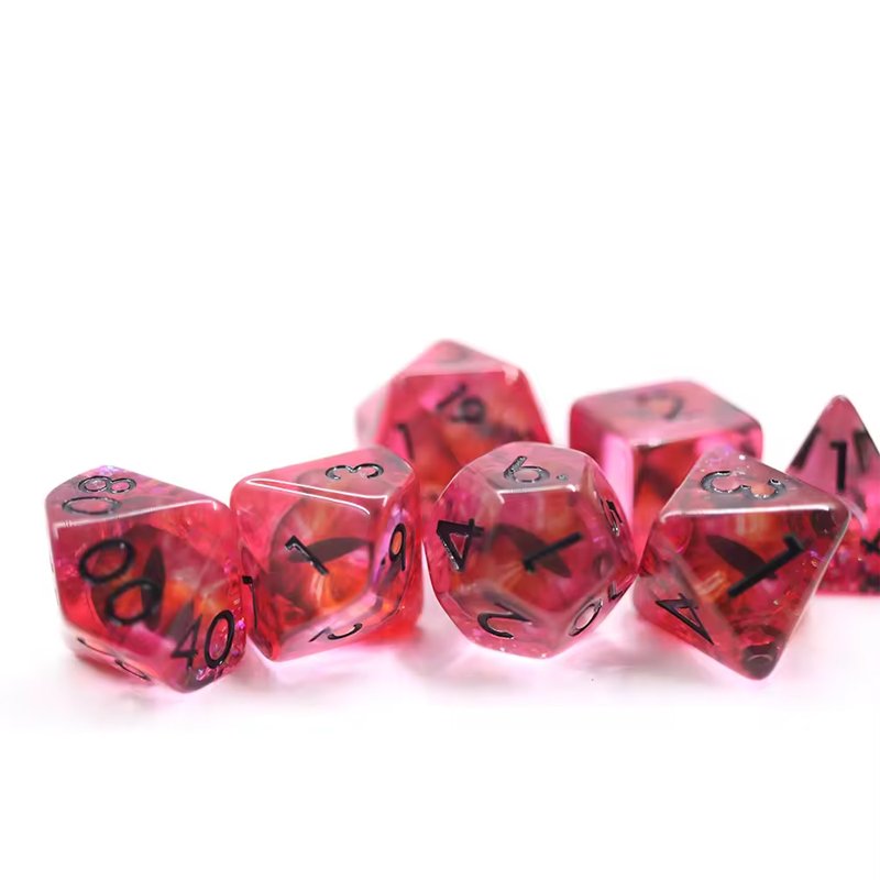 Hot Sell Translucent Swirl solid dragon eye Dice Set for DND RPG Board Custom Dice