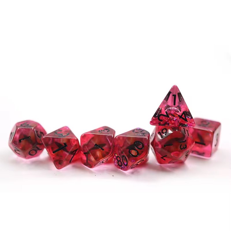 Hot Sell Translucent Swirl solid dragon eye Dice Set for DND RPG Board Custom Dice