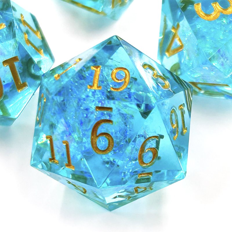 DND RPG Board Game Sharp Resin Polyhedral Dice Set D6 D20 for Dungeon Adventure for Role-Playing Games