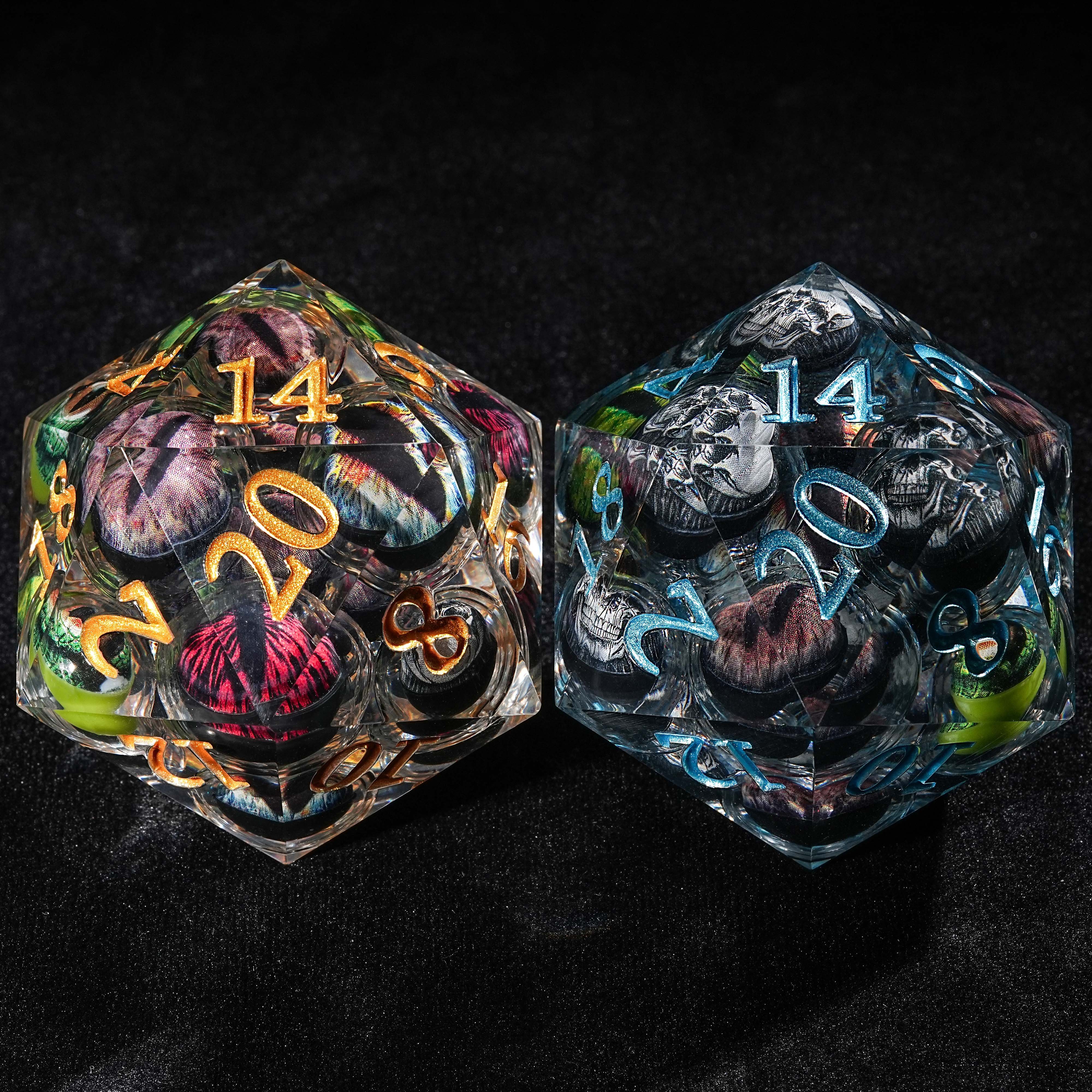 1Pcs D20 Liquid Eye Dice Resin Polyhedral Dice For DND Role Games Playing
