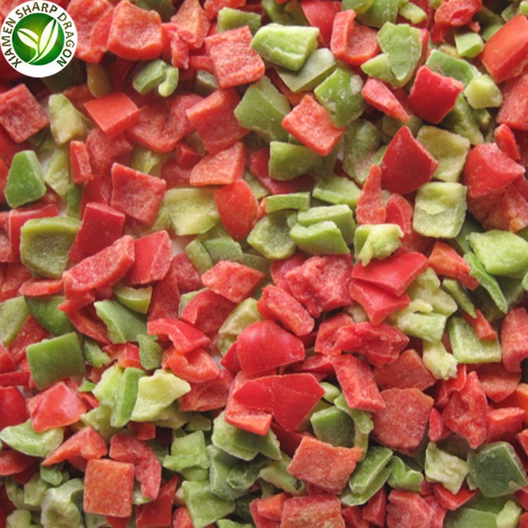 IQF Frozen Mixed Red Yellow Green Bell Strip Pepper with Freezing Organic Vegetables Bulk Wholesale price