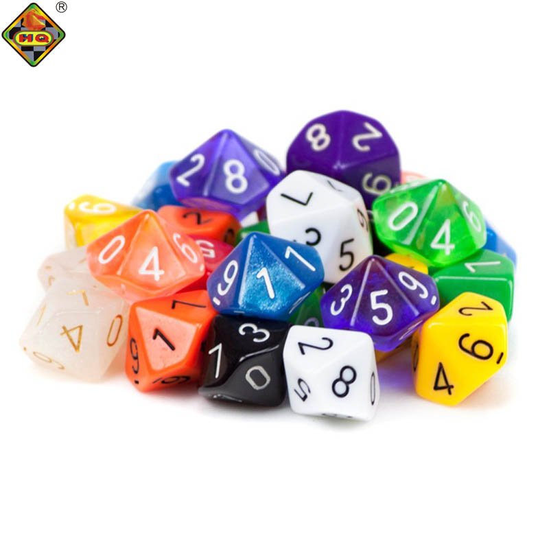 Untraditional 10-Sided Polyhedral Dice for Role-Playing Games