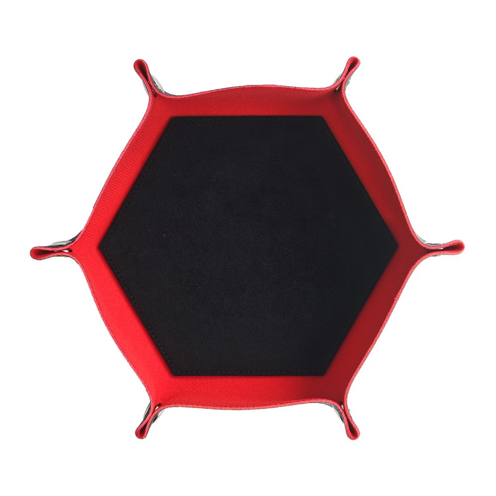 Wholesale Custom Square PU Leather Dice Tray Storage Holder Rolling Folding Dice Tray Dice Storage Games Accessories