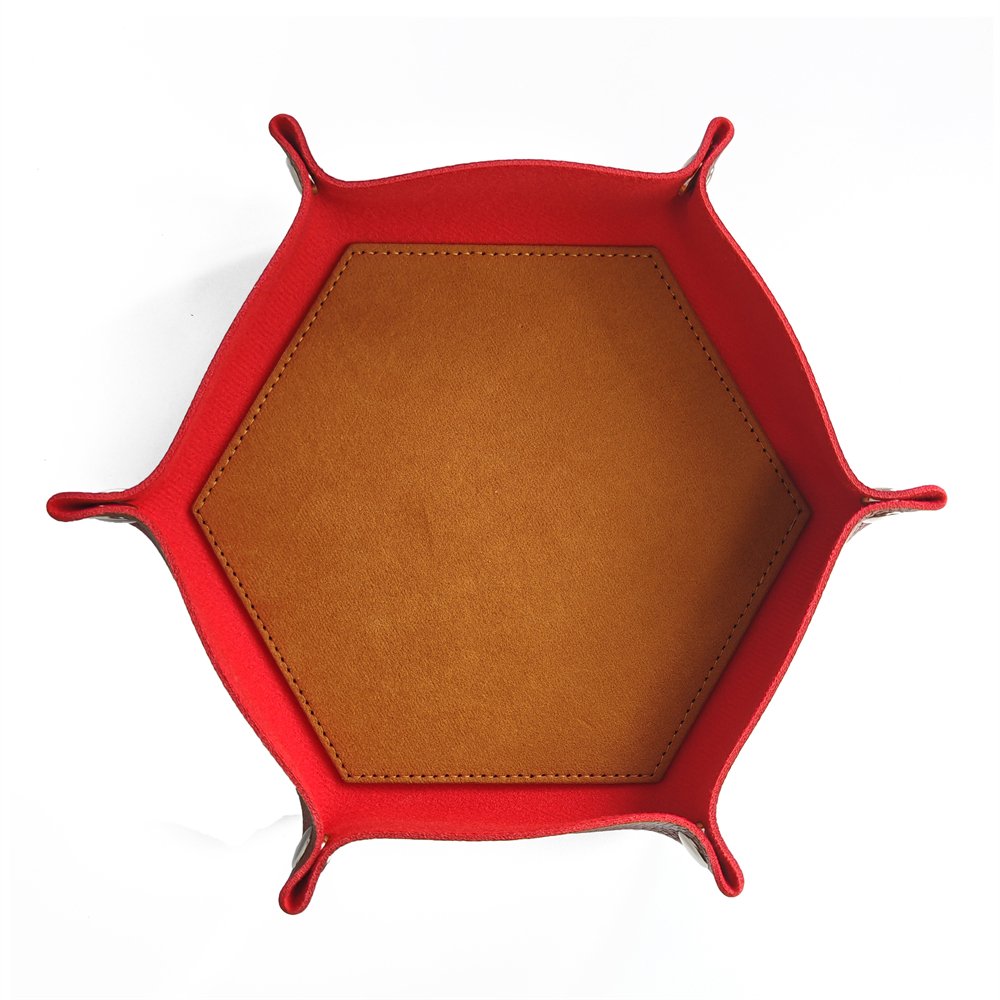 Wholesale Custom Square PU Leather Dice Tray Storage Holder Rolling Folding Dice Tray Dice Storage Games Accessories