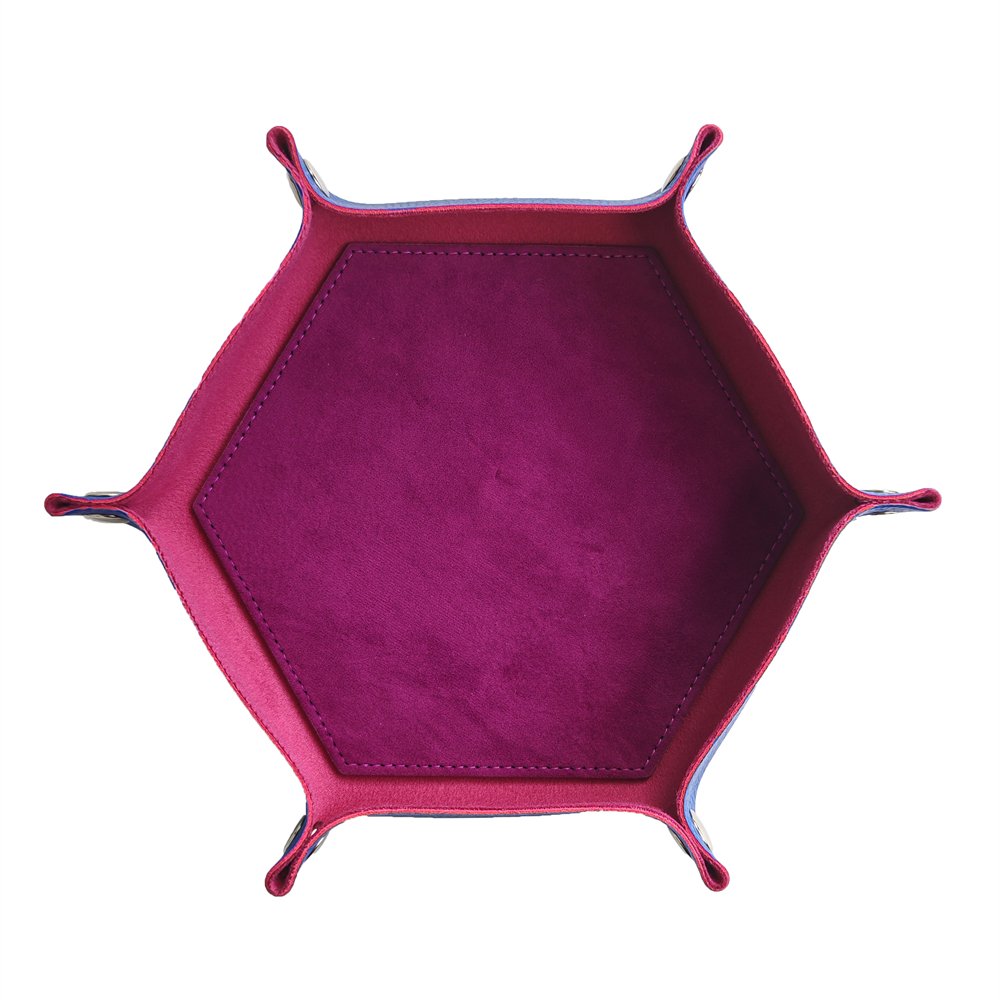 Wholesale Custom Square PU Leather Dice Tray Storage Holder Rolling Folding Dice Tray Dice Storage Games Accessories