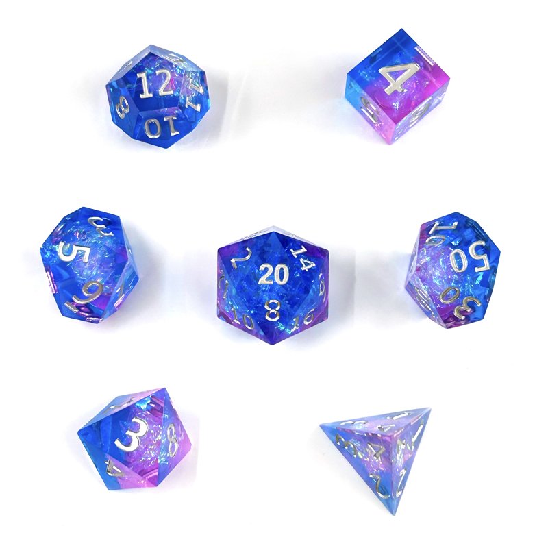 Hot Selling Polyhedron Set Dice Sharp Edge Resin Dice DND Dragon & Dungeon Game Dice