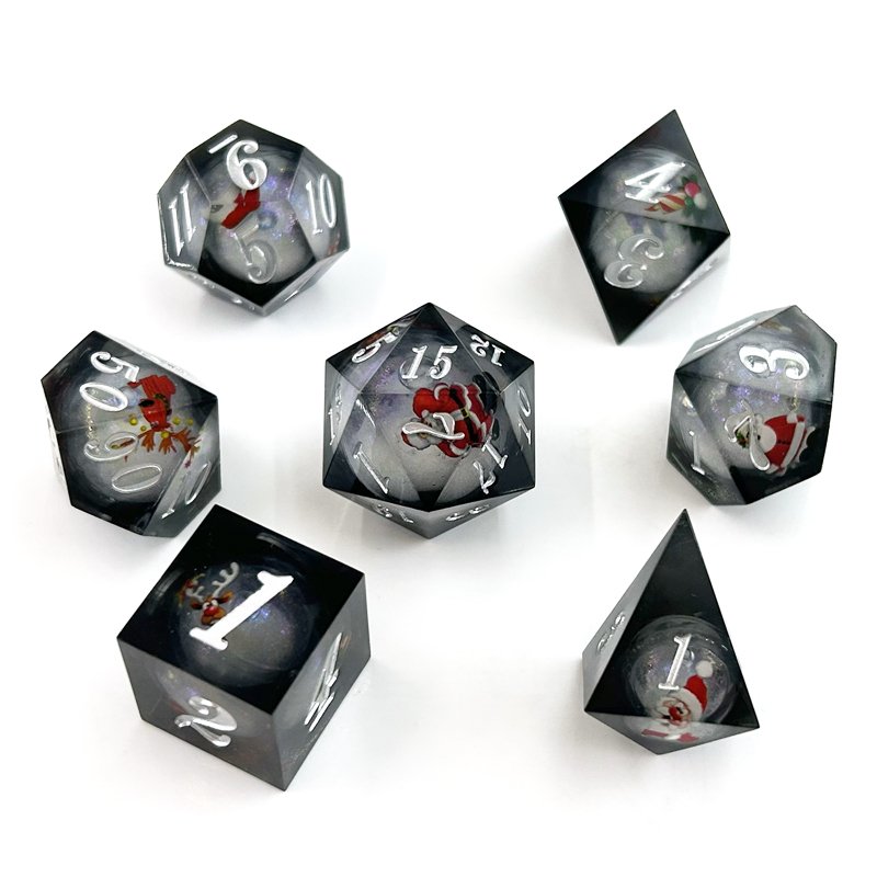 Hot Selling Polyhedron Set Dice Sharp Edge Resin Dice DND Dragon & Dungeon Game Dice