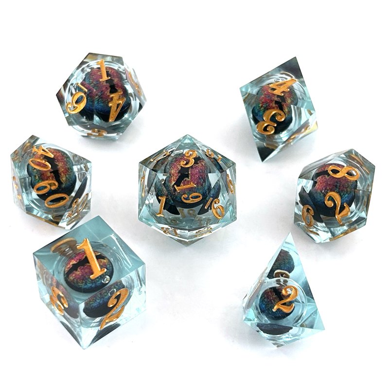 Hot Selling Polyhedron Set Dice Sharp Edge Resin Dice DND Dragon & Dungeon Game Dice