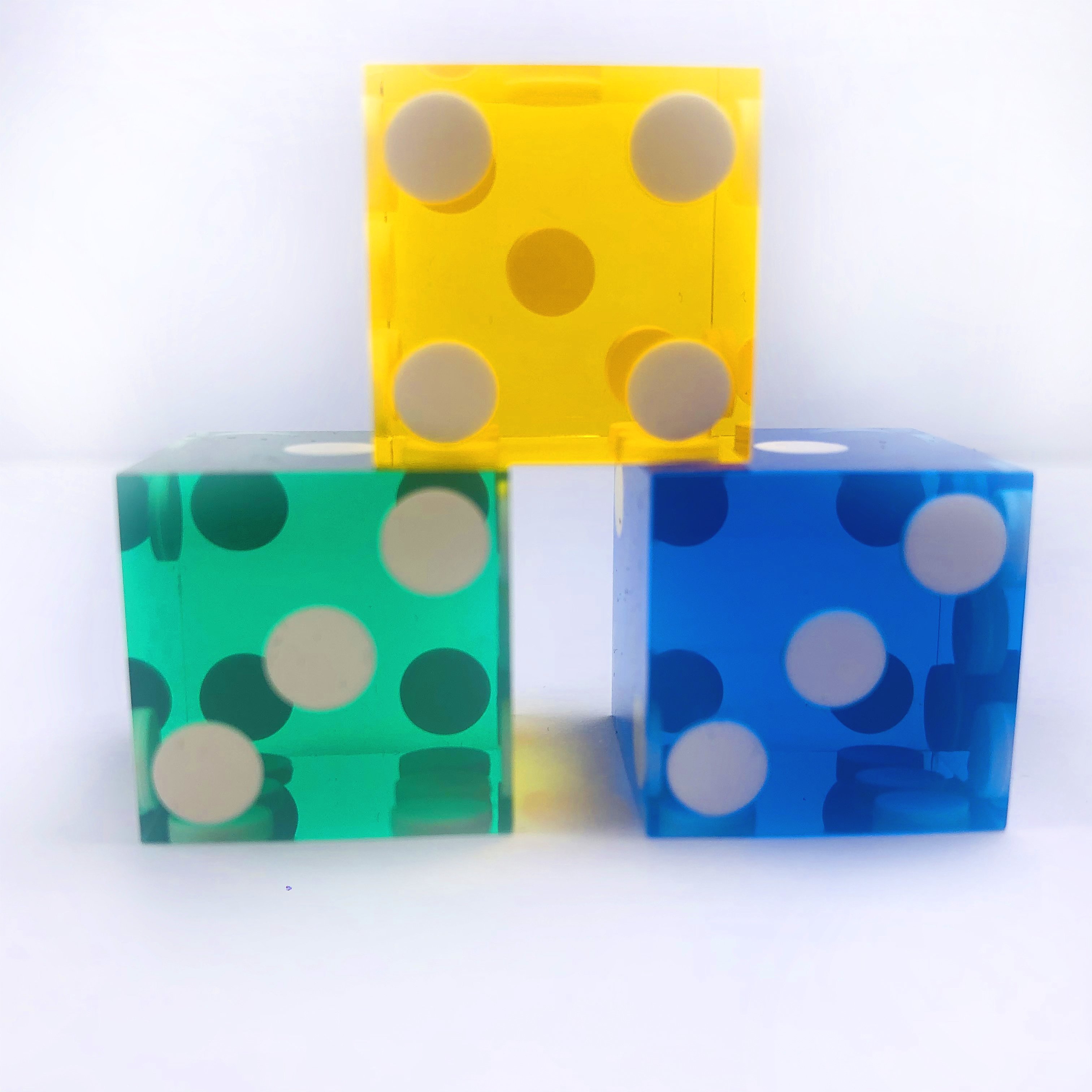 Playing Translucent Acrylic Colorful D6 Transparent Dice