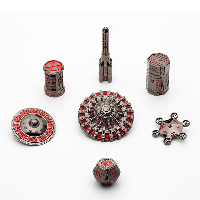 Exclusive color bright Mars theme zinc alloy DND DICE Mars pioneer dice metal mars sharp dice