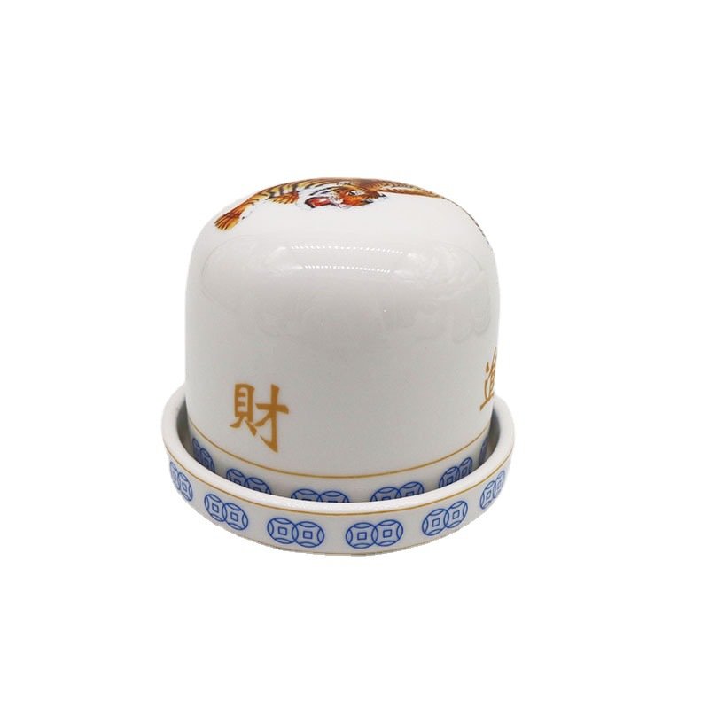 New Trending Custom Dice Cup White Ceramic Dice Cup For Chess And Drinking Entertainment